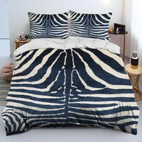 3D Tiger Print Stripe Pattern Beast Comforter Bedding Set,Duvet Cover Bed Set Quilt Cover Pillowcase,King Queen Size Bedding Set 2