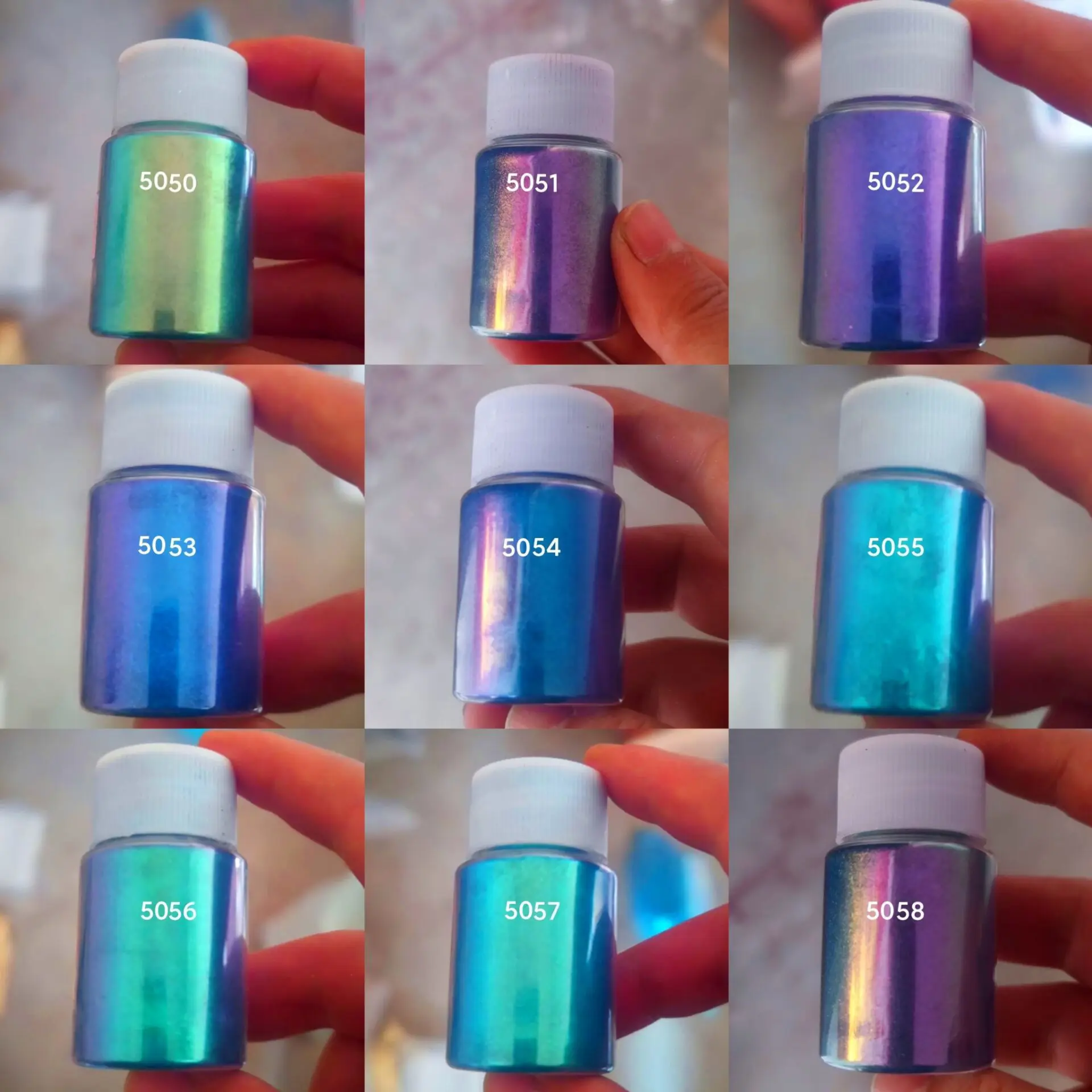 Chameleon Powder 20 Colors Shift Mica Powder Epoxy Resin Pearl Pigment Soap Making Cosmetics Nail Polish