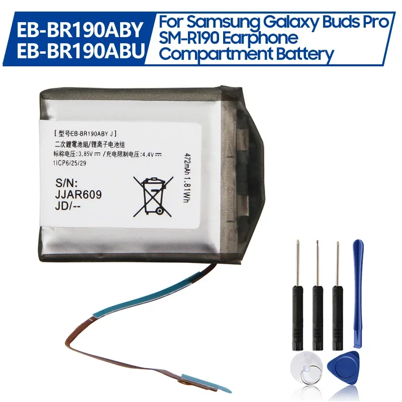 

Replacement Battery EB-BR190ABY For Samsung Galaxy Buds Pro SM-R190 EP-QR190 EP-QR190 EB-BR190ABU Earphone Compartment Battery