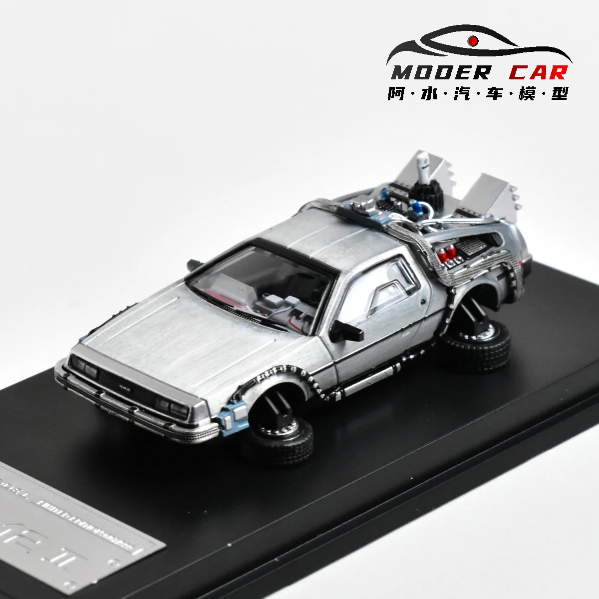 MJ 1:64 back to the future DeLorean DMC 12 Diecast Model Car