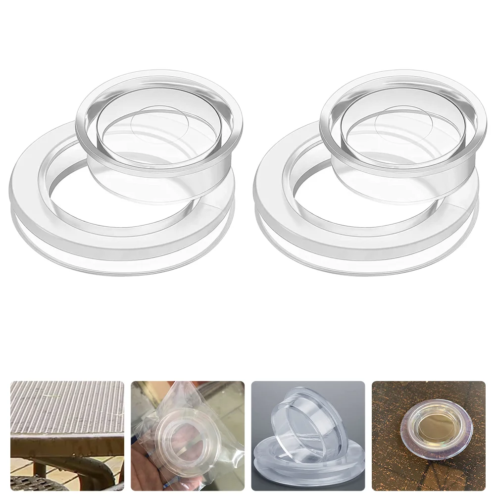 2 Sets Umbrella Hole Cover Table Ring Replace with Hat Silicone Caps Kit Outdoor Supplies Silica Gel