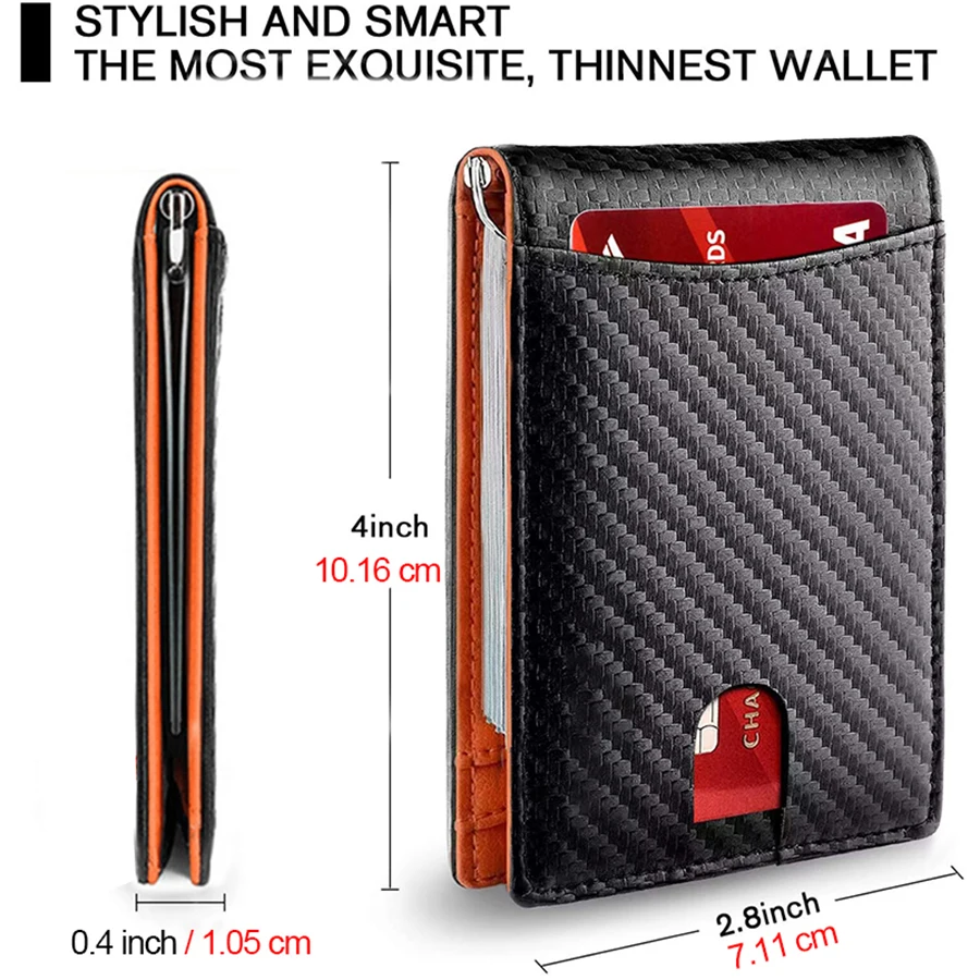 Rfid Carbon Fiber Männer Brieftaschen Mann Karte Halter Geld Tasche Dünne Dünne Mini Brieftasche Männlichen Kleine Kurze Geldbörse Schwarz Brieftasche Brieftasche Brieftasche Brieftasche – Detail 8