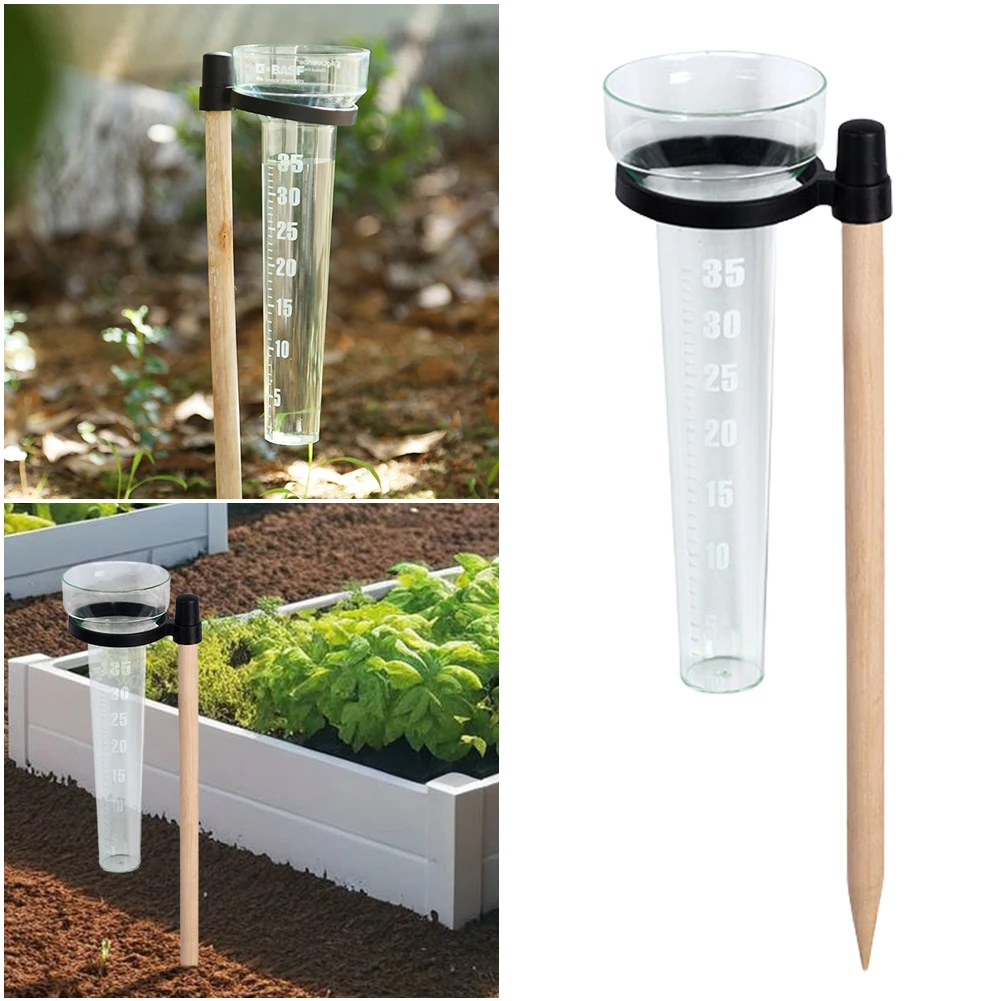Plastic Transparent Rain Gauge for Outdoor Yard Rainfall Measurement