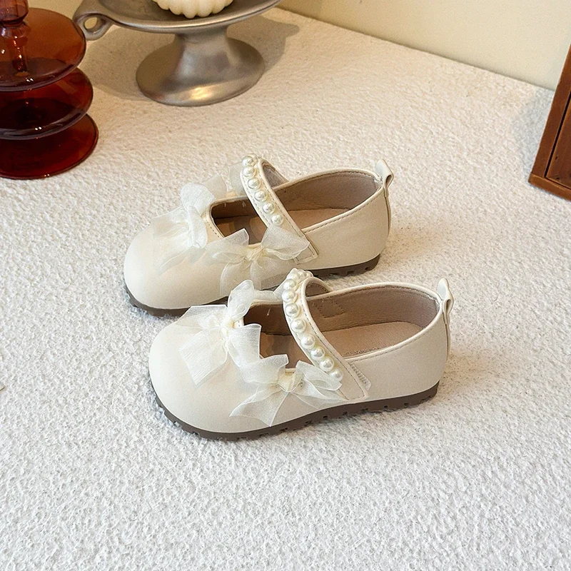 Leather Kids Ballet Flat Shoes for Girls