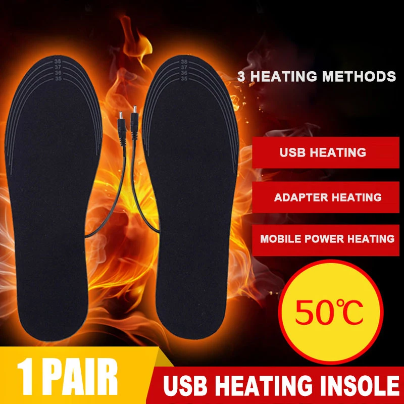 

1 пара, мужские стельки с подогревом, с USB