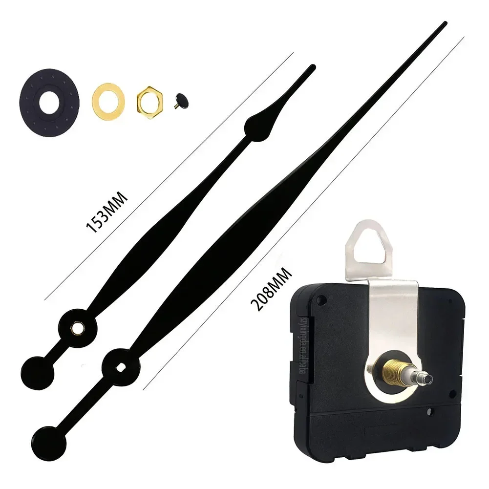 Wall Clock Movement DIY High Torque Quartz Controlled Clock Movement Motor Mechanism Long Hands Decorative Wall