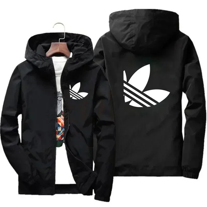 

New fashionable men's printed zippered jacket