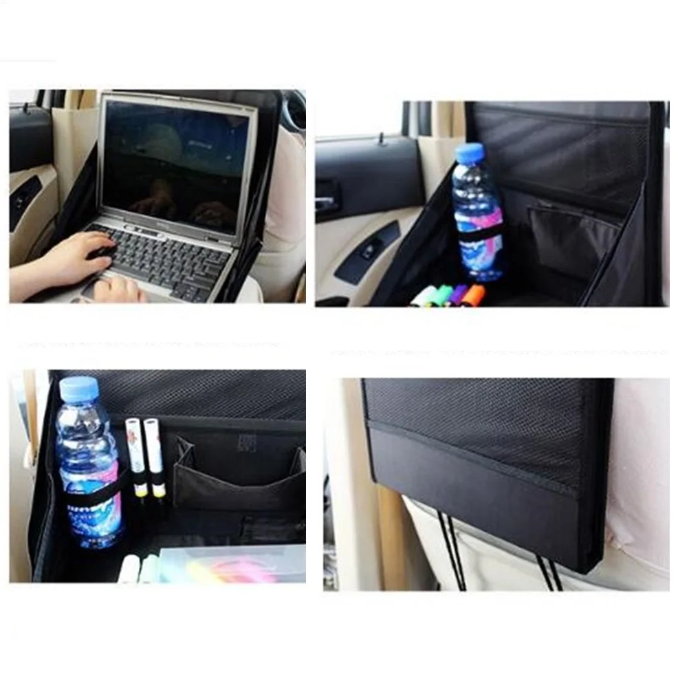Borsa Universale per Auto in Tessuto Oxford, Scrivania Pieghevole per Computer, Borsa Portaoggetti per Sedile Posteriore Auto