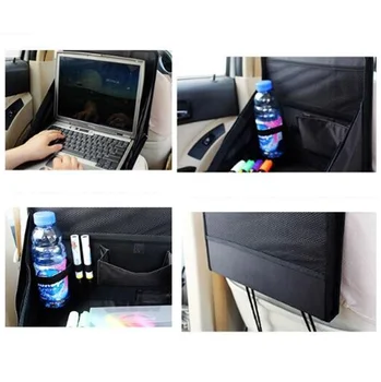 Borsa Universale per Auto in Tessuto Oxford, Scrivania Pieghevole per Computer, Borsa Portaoggetti per Sedile Posteriore Auto