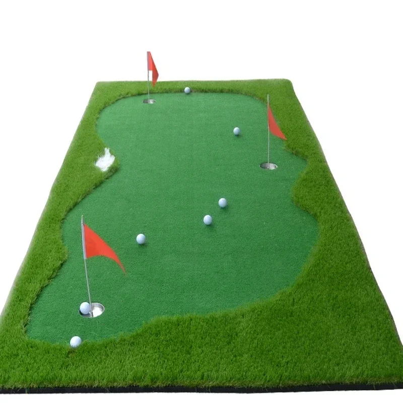 PGM 3 Holes Indoor Golf Putting Green 100x300cm Indoor Outdoor Training Putter Mat Practice Putting Green for Home Use GL006 3