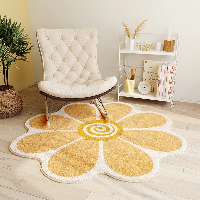 

11324 Bedroom Carpet For Children's Room Cute Girls Floor Soft Mat Living Room Decoration White Fluffy Large Kids Bedside Ru