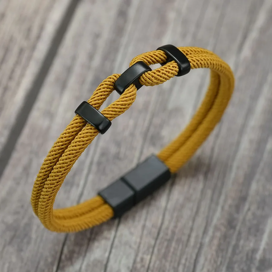 Men Milan Thread Braided Leather Wrap Bracelet