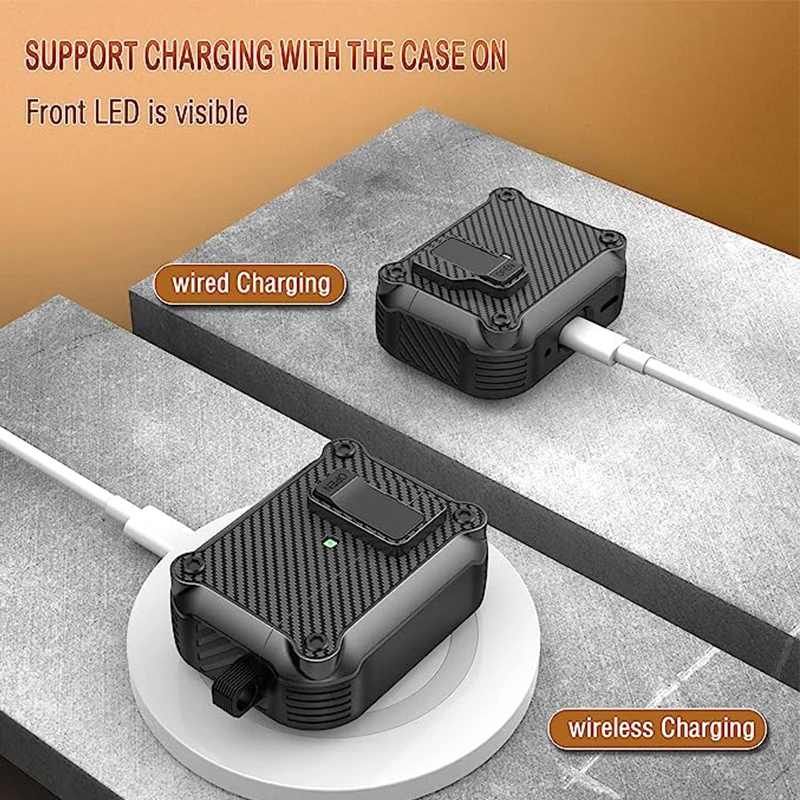 Premium AirPods Pro Case with Auto Secure Lock and Dual Charging Compatibility