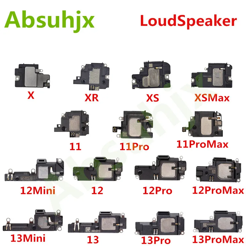 Гибкий кабель Absuhjx для громкоговорителя для iPhone X, XR, XS, 11, 12, 13 Pro Max, 13, миниатюрный громкоговоритель, звонок, звуковой сигнал, запасные части