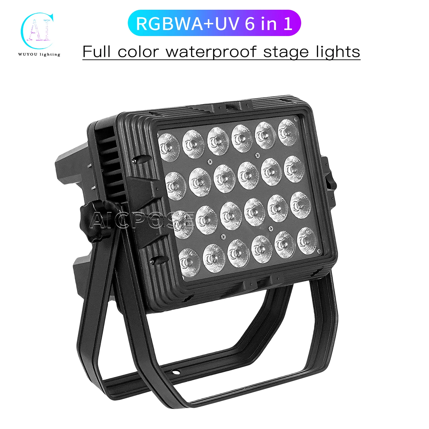 24 X1 2W/24X18W Rgbw Uv 6 In 1 Led Square Par Light Outdoor Impermeabile Stage Light Dj Disco Equipment Dance Floor Show Lighting