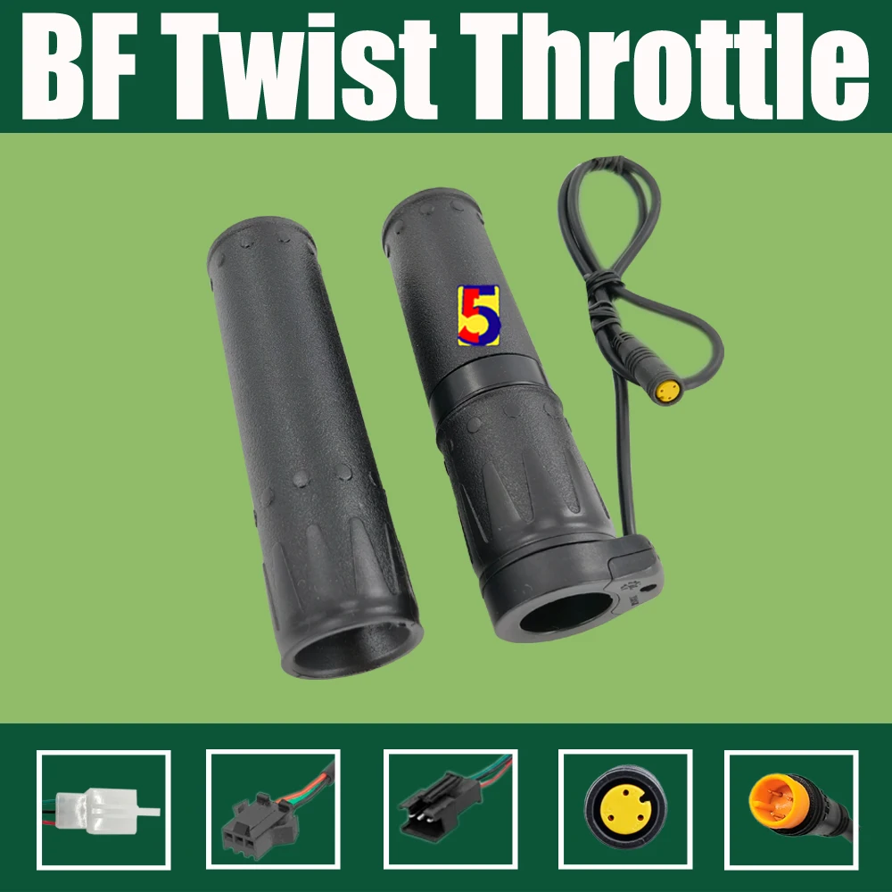 Ebike Wuxing Throttle TF158 Twist Throttle Right Handle 3P WP/SM Plug Bafang BBS Motor