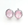 CSJ Elegant Natural Rose Quartz Earring 925 Silver Sterling Gemstone 10*12mm 8ct Fine Jewelry for Women Party Christmas Gift 6