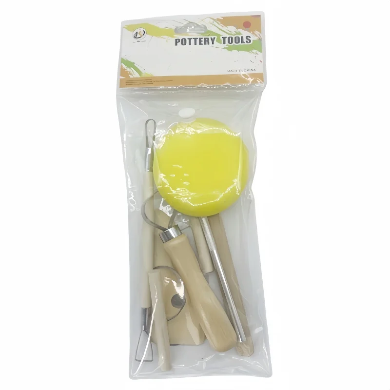 8 parçalı çömlekçilik aletleri, kil aletleri, şekillendirme, çömlekçilik bıçağı ve çömlek aleti kombinasyonu