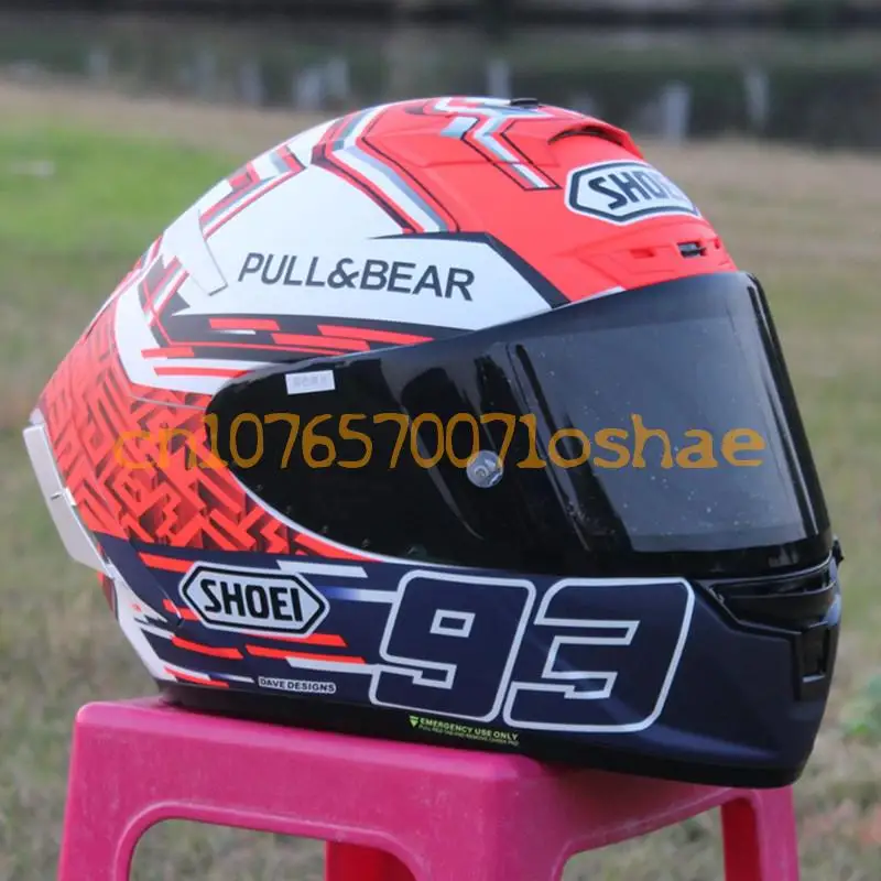 

Motorcycle Full-face Helmet SHOEI X-14 Helmet X-SPIRIT III X-Fourteen Sports bicycle racing helmet Marquez red ant No.93