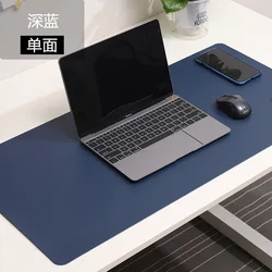 Large White Waterproof Non-Slip Desk Mat - Portable PU Suede Mouse and Keyboard Pad - 60 X 30 CM (Navy blue)