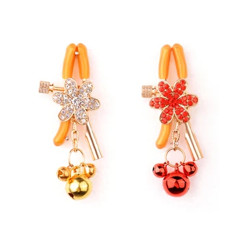 High-end 18K-platedMetalCopper Chain, Pacifier Clip With Rhinestones, Nipple Clip, Clit Clip, SM Punishment, Sex Toys For Couple 3