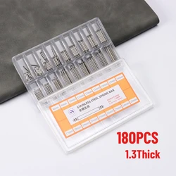 Premium Stainless Steel Spring Bars Assortment for Watchband Repair (180 Pieces) (180pcs)