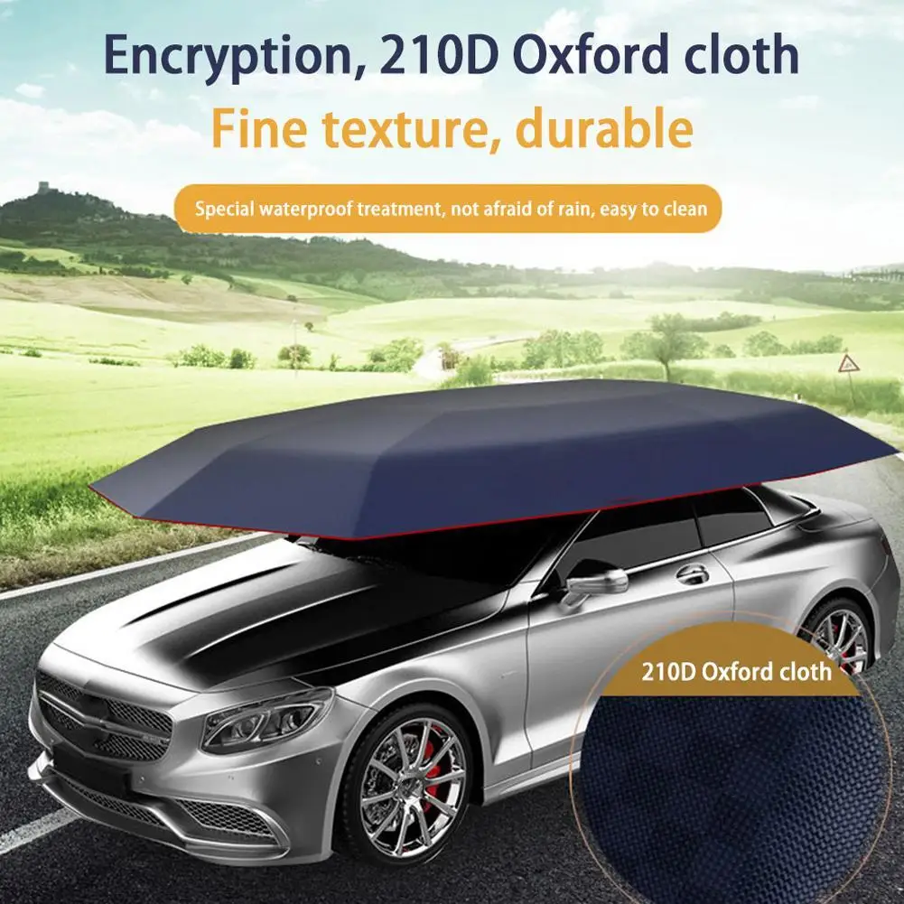 Super Large 4.2m Car Sunshade Umbrella Fully Automatic Folding Roof Summer Sunscreen Shed Remote