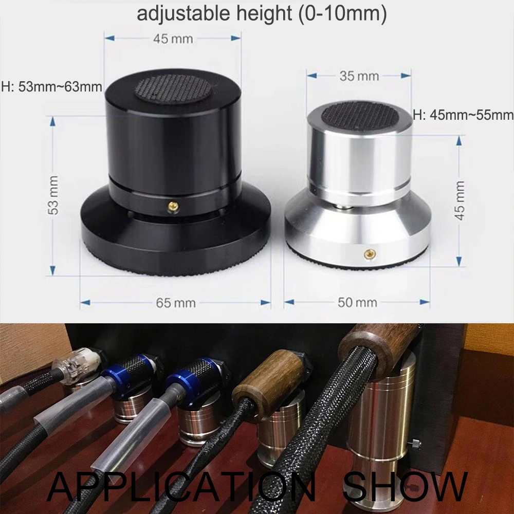 Base Cerâmica Shock Absorber Bandeja de Cabo Ajustável Bola Foot Speaker Stand Pés Isolação Spike Pcs Pcs Aço Inoxidável - Image 6
