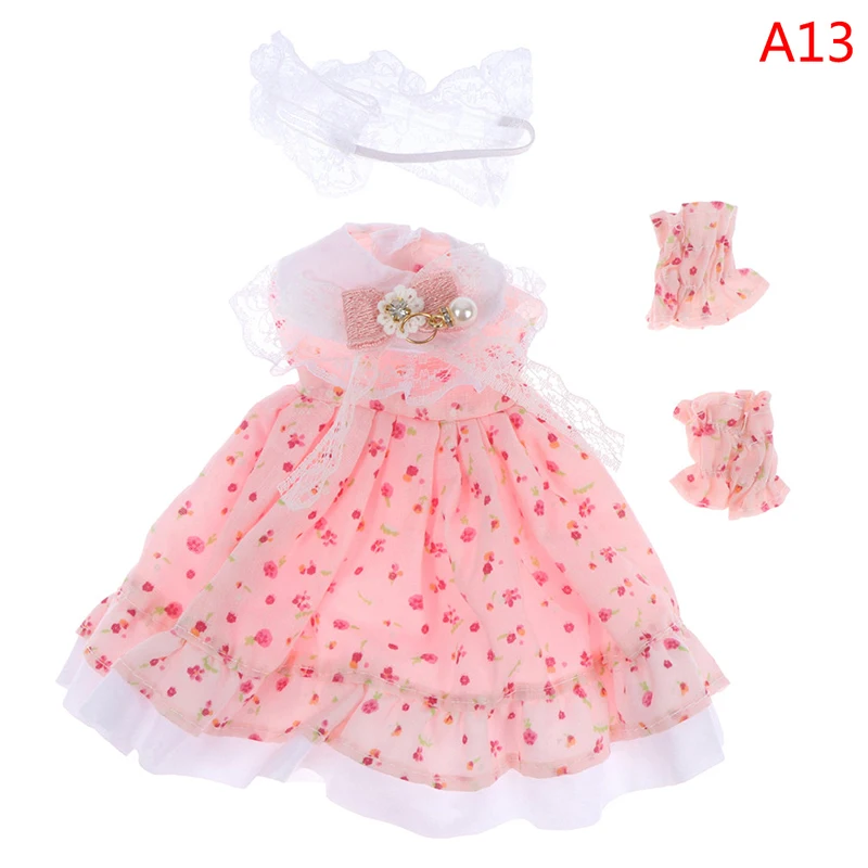 Roupas de boneca de 30 cm despertar vestido de princesa bordado de renda  acessórios de vestir roupas