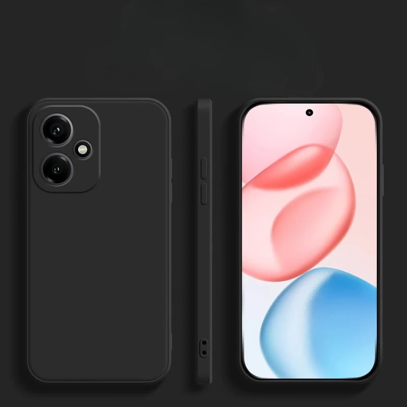 Square Liquid Silicone Camera Protective Soft Back Cover Case