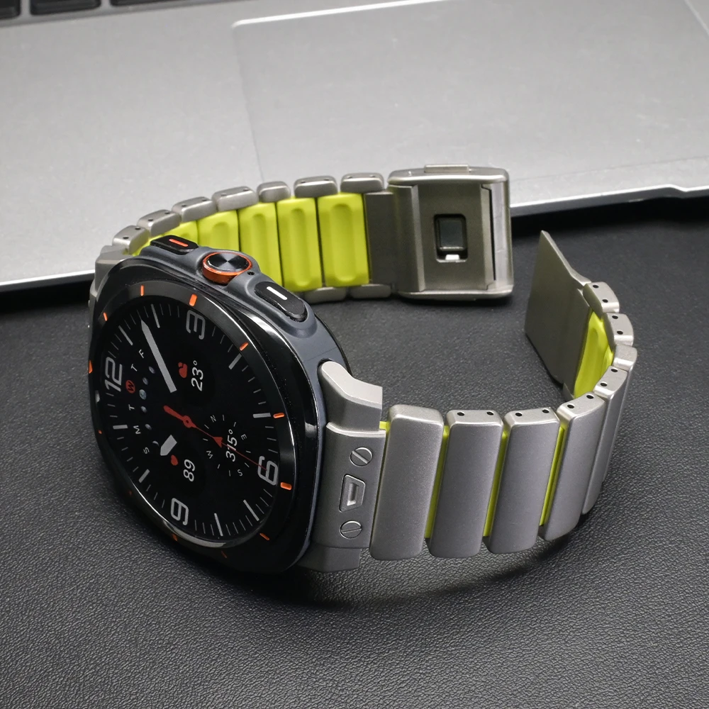 Luxury Titanium Strap for Samsung Galaxy Watch Ultra 2025 Ultra2 Rubber Business Band for GALAXY WATCH ULTRA 47mm 2024 Watchband