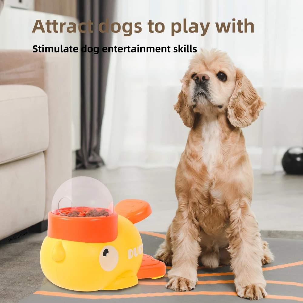 Pet Snack Feeder Dog Food Dispenser Automatic Feeder Puppy Cartoon Duck Design Used to Train Dogs Accessories Cats Cat Supplies 4
