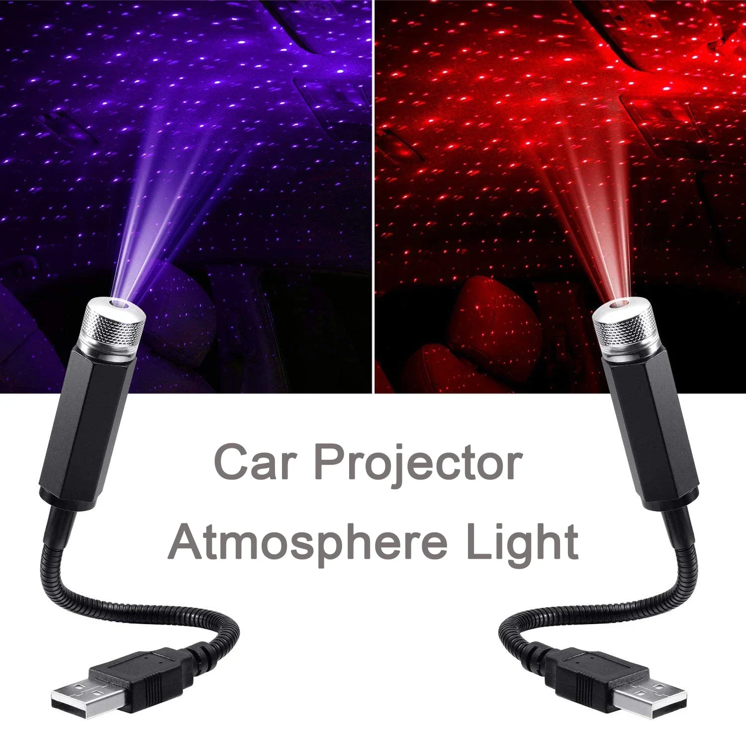 Car Usb Atmosphere Light Dj Rgb Mini Colorful Music Sound Led Galaxy Starry Projector Sky Night Light Party Car Atmosphere Lamp