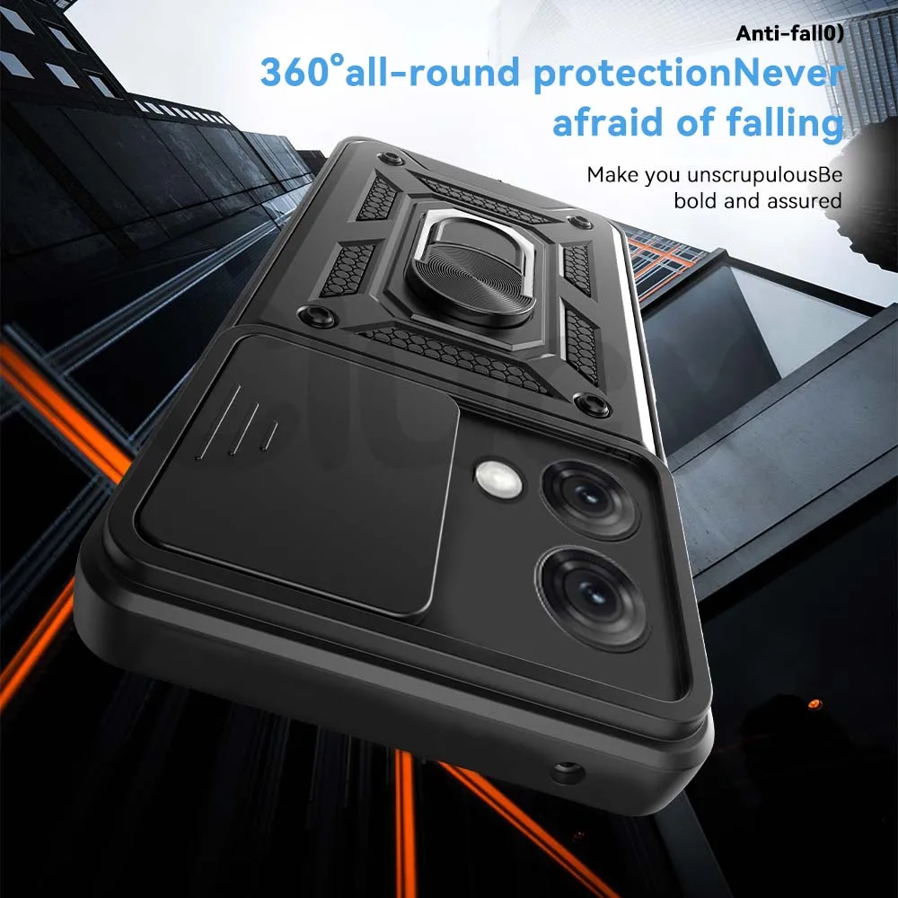 Shockproof Armor Protective Phone Case with Slide Camera Cover