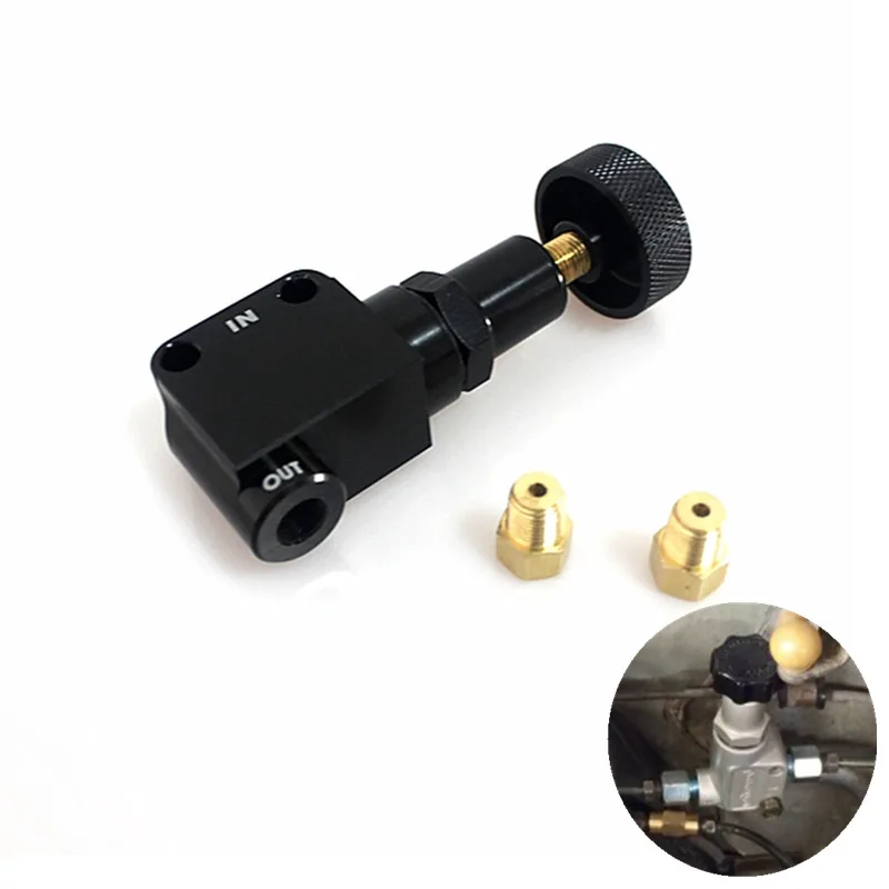 Brake Bias Proportioning Valve Pressure Regulator For Brake Adjustment 1/8-27 NPT Pressure Regulator Screw Knob Type