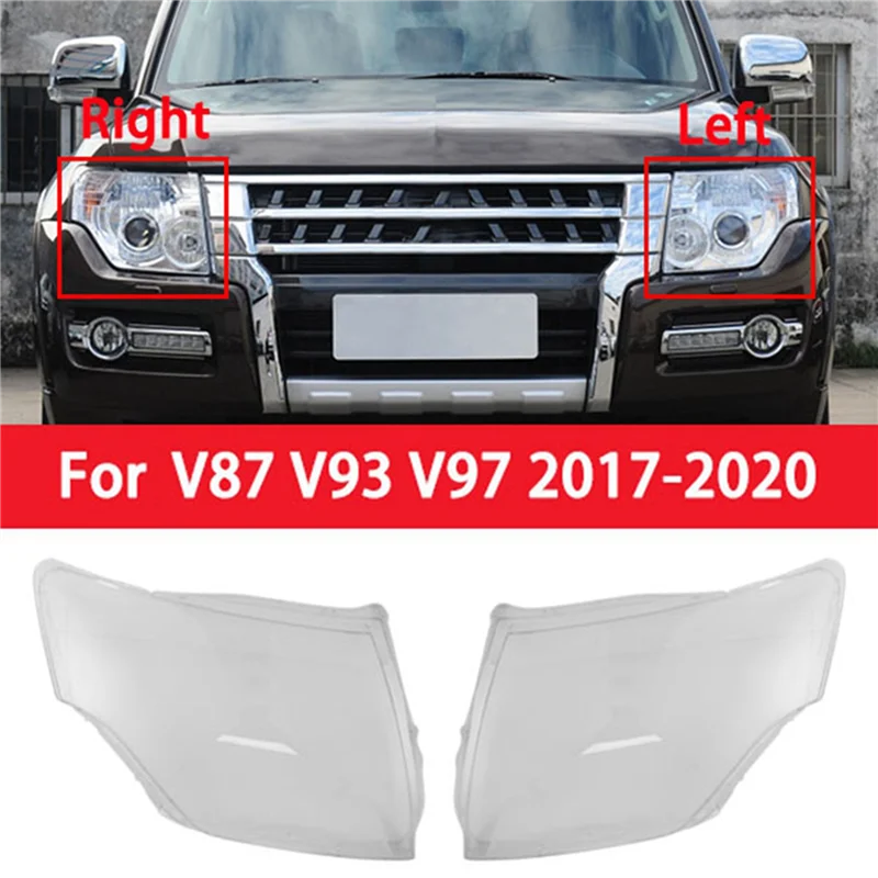 Transparent Car Headlight Lens Cover For 2007-2020 Mitsubishi Pajero V87 V93 1