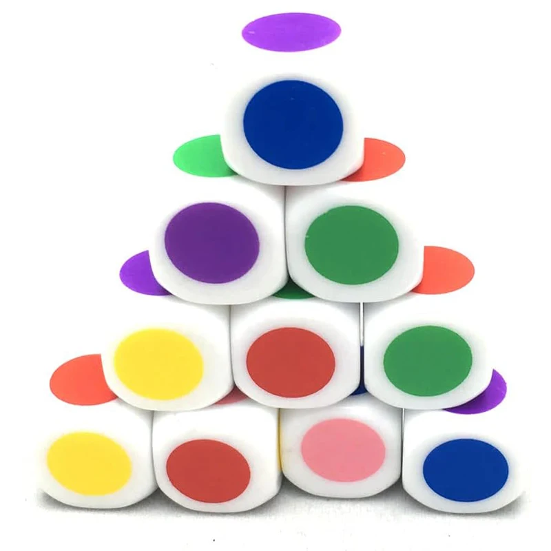 100 Pièces Dés De 10 Couleurs, 14 Mm Acrylique, Angle Rond 6 Côtés, Translucides Pour Tenzi, Farkle, Yahtzee, Bunco Ou Enseignement Des Mathématiques