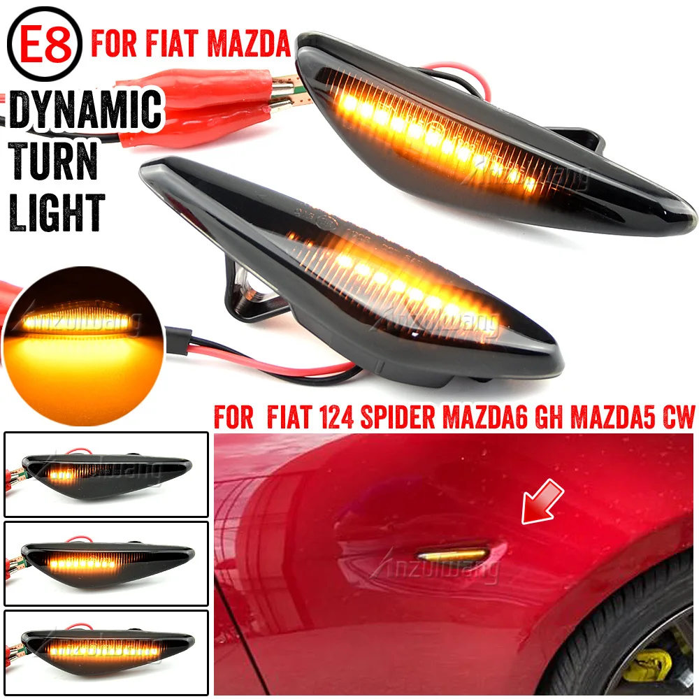 Flashing LED Side Fender Dynamic Turn Signal Light Marker Lamp For