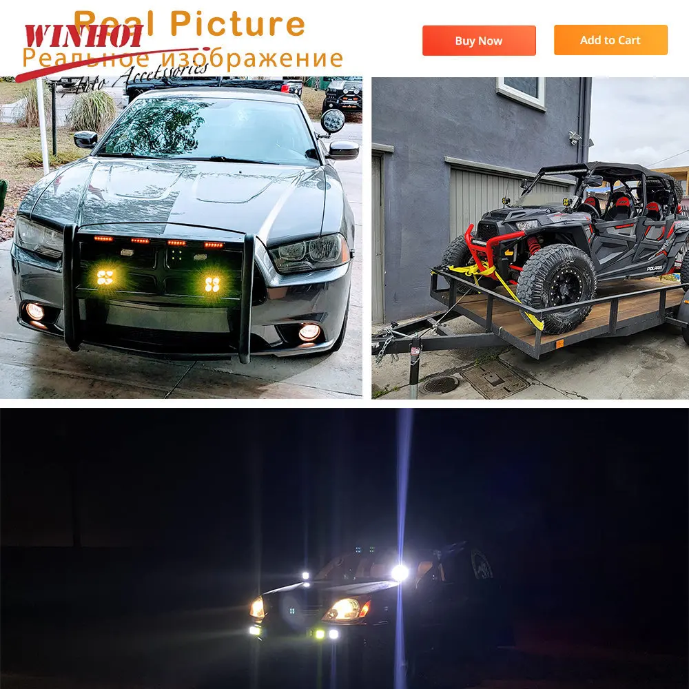 Barre lumineuse de travail à LED, feu de conduite à montage encastré,  faisceau d'inondation blanc, phares antibrouillard pour Jeep, voiture,  camion, tout-terrain, 4x4, RL, 12V, 24V, 20W, 40W - AliExpress