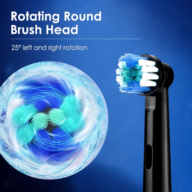 Intelligent Rotating Electric Toothbrush Rechargeable Rotary Brush Compatible with Oral B Replacement Electric Brush Heads 2