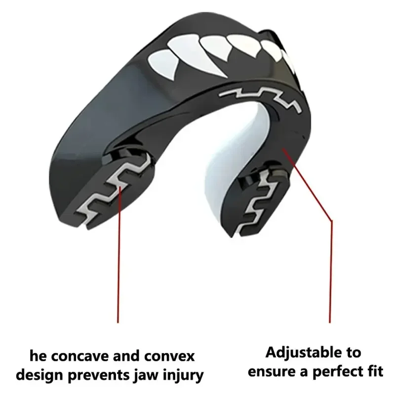 Mouth Guard Sports-Teeth 3D Technology Double Layer Boxing Mouth Guard Perfect Fit Adults with Case-Boil & Bite 1PC sports mouth guard