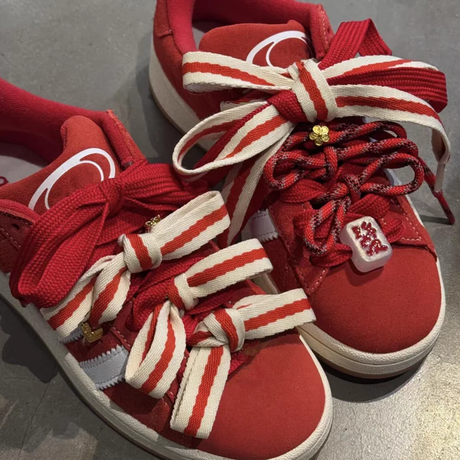 120 cm Creativity Red Shoelaces Broaden Flat Round Dot Combine DIY Bow Laces For Sports Casual Sneakers Shoes DE Training Shoes – Detail 1