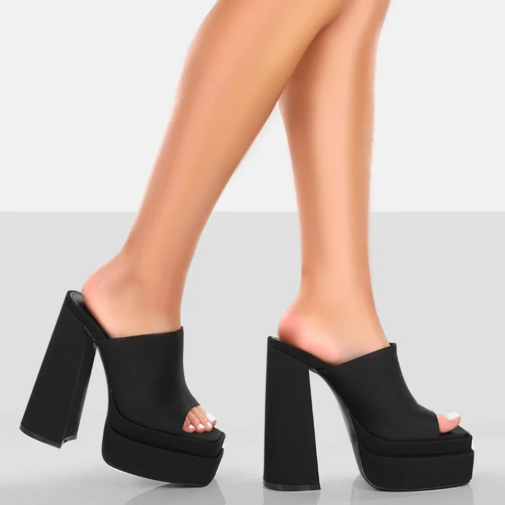 Billini Shilah Black - Black Satin Heels - Rosette High Heels - Lulus