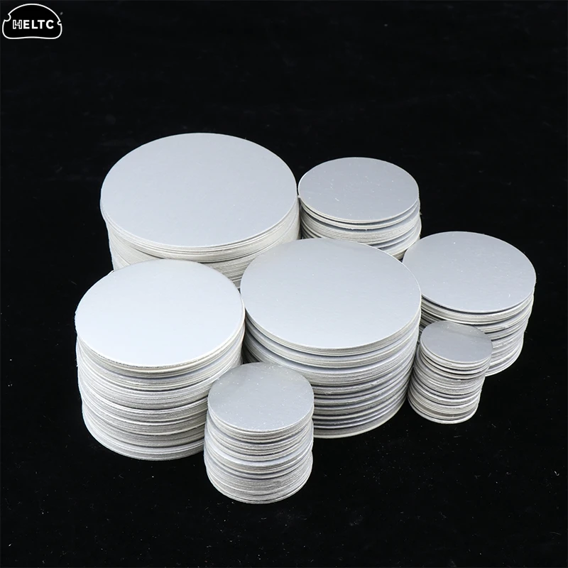 Seal Cap Lining 200Pcs Tamper Resistant PET Electromagnetic Aluminum Foil Induction Gasket for Cosmetic Jar Bottle Pot 20mm-82mm jar seal cap lining