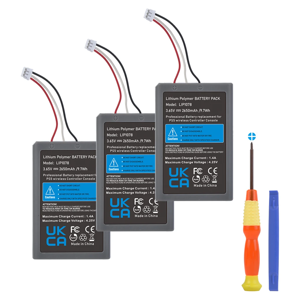 Batmax Ps5 Lip1078 2650mah Bateria para Sony Playstation Ps5 Dualsense Cfi-zct1w Controlador de Jogo sem Fio