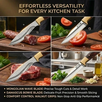 New 2-Piece Premium Kitchen Knife Set Ultra Sharp – High Carbon Stainless Steel Ergonomic Handle for Home Cooking & Food Prep 3