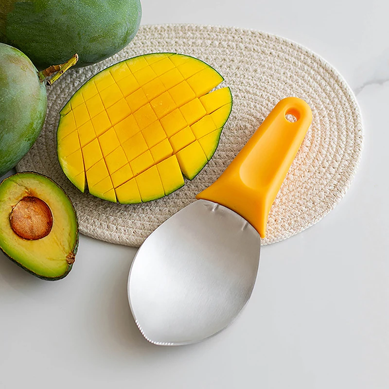 Multifunctional Fruit Spoon Mango Slicer Cutter Watermelon Cutting Knife Mango Dicing Tools Diced Scoop Kitchen Gadgets