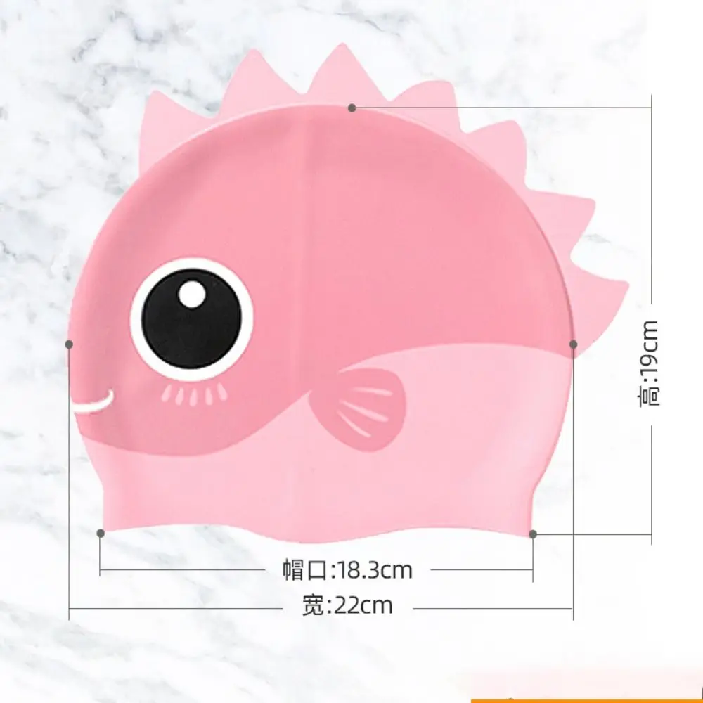 Diving Dinosaur Cartoon Pattern Protect Ears Children Swimming Cap Swimming Hat Swimming Cap Elastic Hat Swim Pool Hat 5
