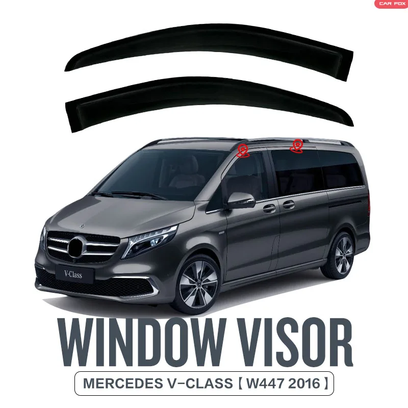 

For MERCEDES Benz V-Class Viano VITO W447 W639 2003 Present Plastic Window Visor Vent Shades Sun Rain Deflector Guard