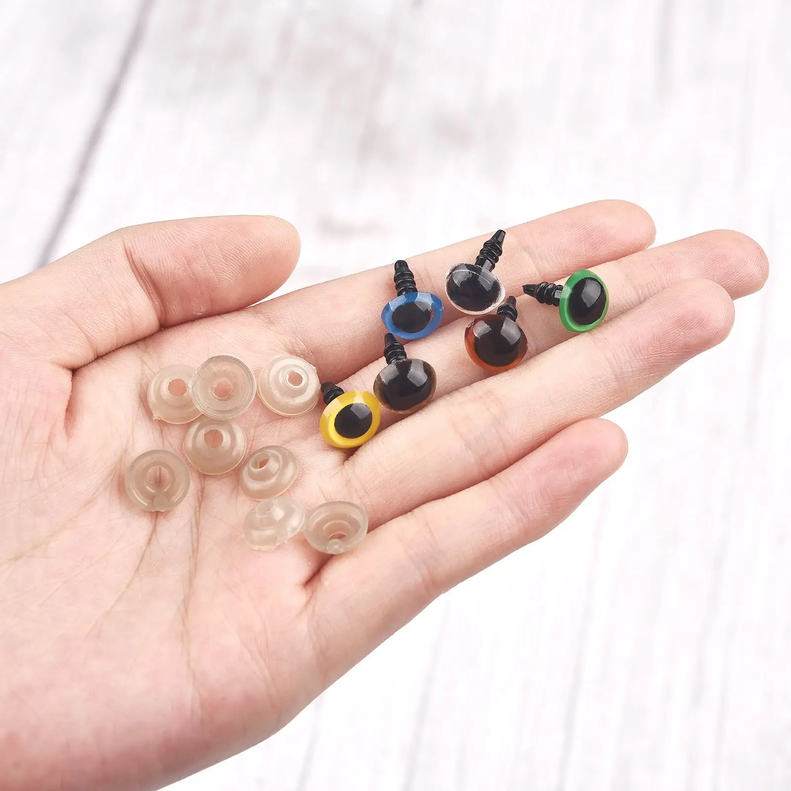 100PCS 8mm 10mm 12mm Mix Color Plastic Animal Safety Eyes For Toys Teddy  Bear Stuffed For Dolls Craft Amigurumi Accessories Box - AliExpress